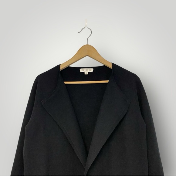 J.Crew Juliette collarless sweater-blazer Sz S Black - Picture 3 of 12